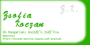 zsofia koczan business card